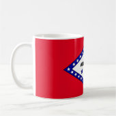 Arkansas-Flagge Kaffeetasse (Links)