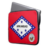 Arkansas-Flagge Laptopschutzhülle (Vorderseite Links)