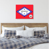 Arkansas-Flagge Leinwanddruck (Insitu (Schlafzimmer))