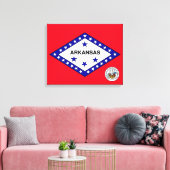 Arkansas-Flagge Leinwanddruck (Insitu (Wohnzimmer))