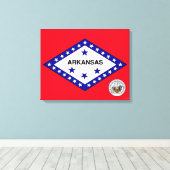 Arkansas-Flagge Leinwanddruck (Insitu (Holzboden))