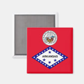 Arkansas-Flagge Magnet (Vorderseite/Rückseite)