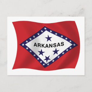 Arkansas-Flagge-Postkarte Postkarte