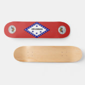 Arkansas-Flagge Skateboard (Horizontal)
