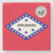 Arkansas-Flagge Steinuntersetzer (Vorderseite)