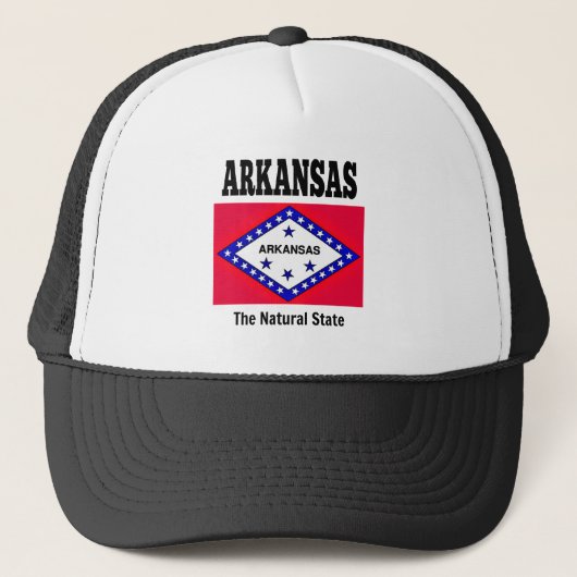 Arkansas-Flagge Truckerkappe (Vorderseite)