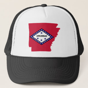 Arkansas-Flaggen-Karte Truckerkappe