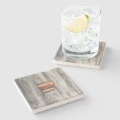 Arkansas-Form Steinuntersetzer (Seitenansicht)