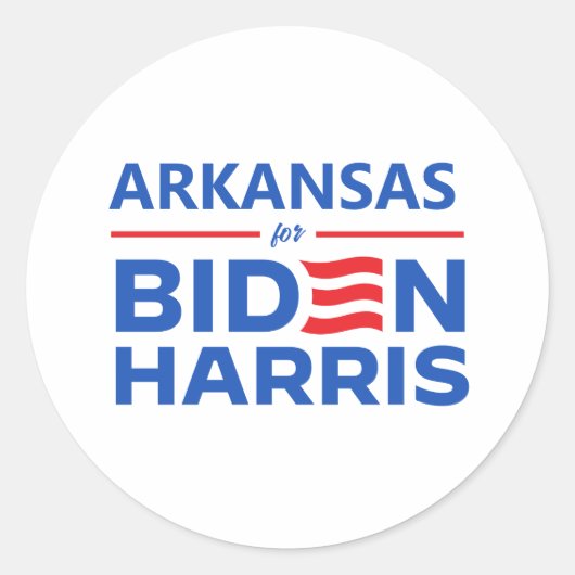 Arkansas für Biden Harris Runder Aufkleber (Vorderseite)