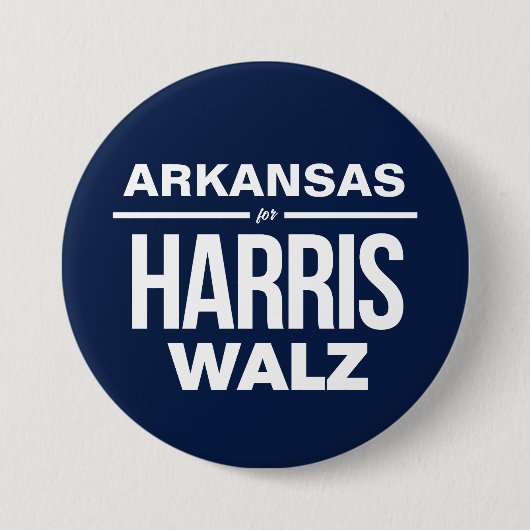 Arkansas für Harris Walz Button (Vorderseite)