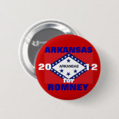 Arkansas für Romney 2012 Button (Vorne & Hinten)
