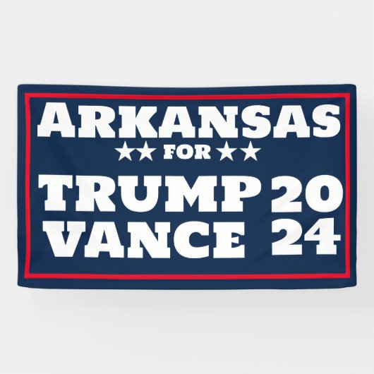 Arkansas für Trump Vance 2024-Banner Banner (Horizontal)