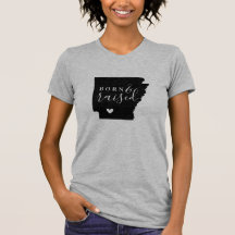 Arkansas Geborenes und aufgestelltes Staat T-Shirt