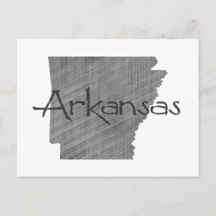 Arkansas geformte Vintage-Graue Tafel Schwarzer Na Postkarte