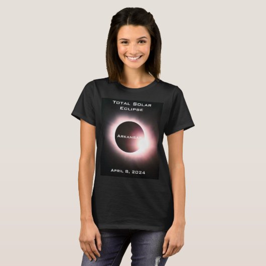 Arkansas Gesamte Sonnenfinsternis 8. April 2024 T-Shirt (Vorne ganz)