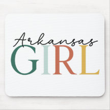 „Arkansas Girl“ farbenfrohe Typografie