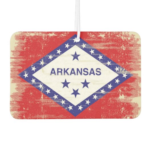 Arkansas grunge Flag Autolufterfrischer (Vorderseite)