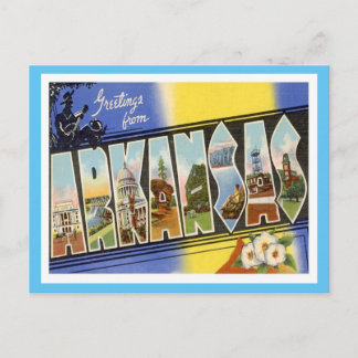 Arkansas Grüße von US-Staaten Postkarte