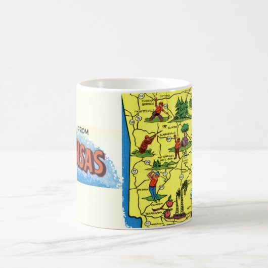 Arkansas Grußkarte Tasse (Mittel)