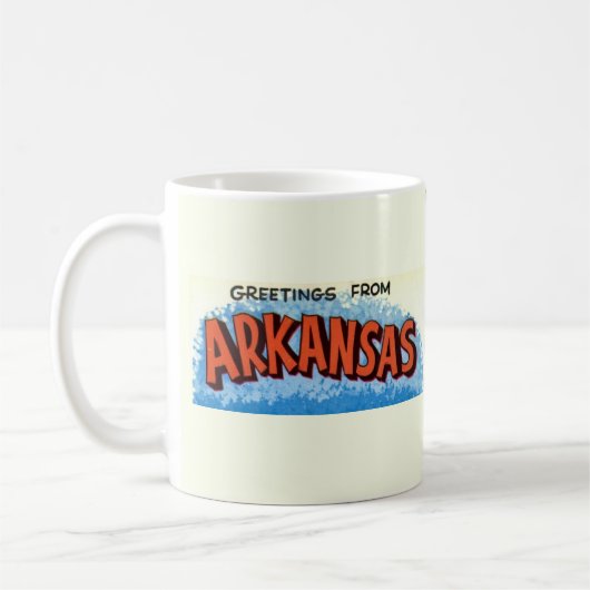 Arkansas Grußkarte Tasse (Links)