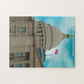 Arkansas Hauptstadt Gebäude. Weihnachtsgrüße Puzzle (Horizontal)