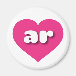 Arkansas heißrosa Herz - I Liebe Magnet