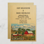 Arkansas Hochzeitsfarm Stall Rustikal Einladung (Vorne/Hinten)