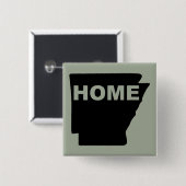 Arkansas Home Away From State Button Badge Pin (Vorne & Hinten)