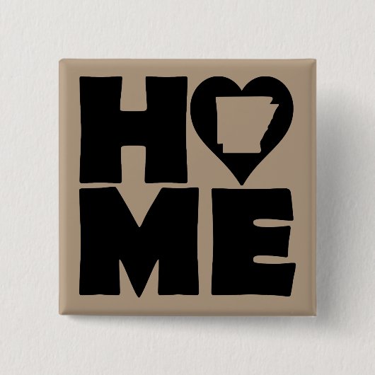 Arkansas Home Heart State Button Badge Pin (Vorderseite)