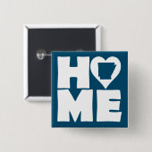 Arkansas Home Heart State Button Badge Pin (Vorne & Hinten)