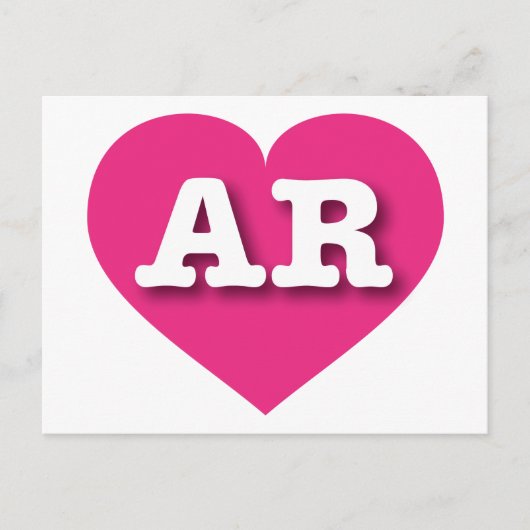 Arkansas Hot Pink Heart - I Liebe AR Postkarte (Vorderseite)