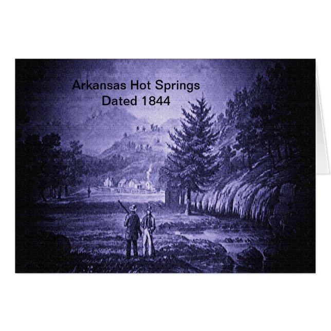 Arkansas Hot Springs Vintage 1844 (Vorderseite (Horizontal))