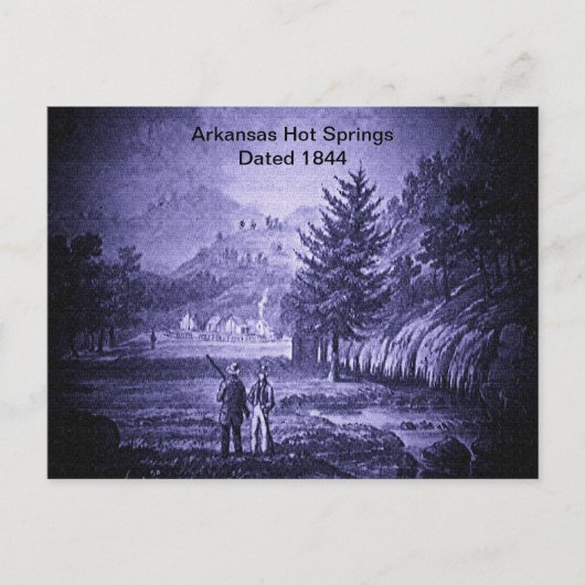 Arkansas Hot Springs Vintage 1844 Postkarte (Vorderseite)