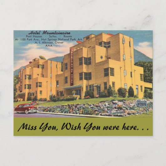 Arkansas, Hotel Mountainaire Postkarte (Vorderseite)