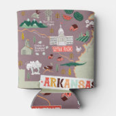 Arkansas Illustriert: USA Travel Map Dosenkühler (Rückseite)