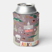 Arkansas Illustriert: USA Travel Map Dosenkühler (Kanne Rückseite)