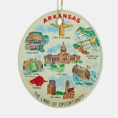 Arkansas illustriertes Ornament (Links)