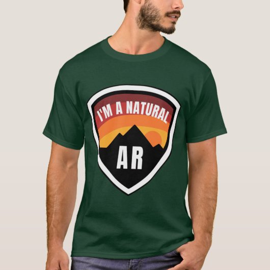Arkansas Im natürlichen Abzeichen T-Shirt (Vorderseite)