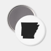 Arkansas in Schwarz Magnet (Vorderseite/Rückseite)