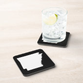 Arkansas in Weiß Getränkeuntersetzer (Rechte Seite)