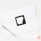 Arkansas in Weiß Quadratischer Aufkleber (Umschlag)