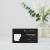 Arkansas in Weiß Visitenkarte (Stehend Vorderseite)