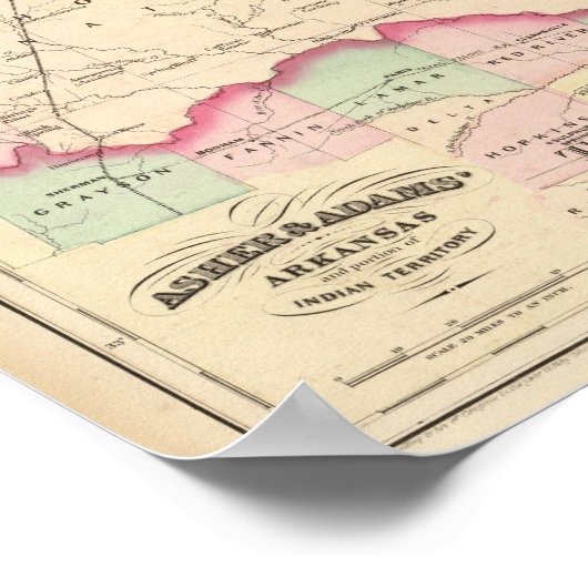 Arkansas, Indisches Gebiet Poster (Ecke)