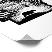Arkansas Karte und Landschaft Poster (Ecke)