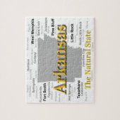 Arkansas-Karten-Silhouette Puzzle (Vertikal)