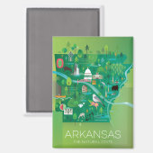 Arkansas Kühlschrank Magnet (Vorderseite/Rückseite)