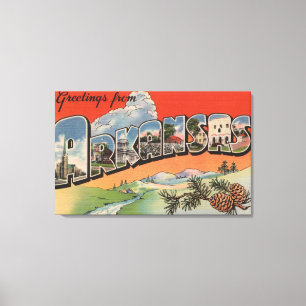 Arkansas (Landschaftsszene) - großer Buchstabe Leinwanddruck