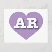 Arkansas Lavender Heart - I Liebe AR Postkarte (Vorderseite)