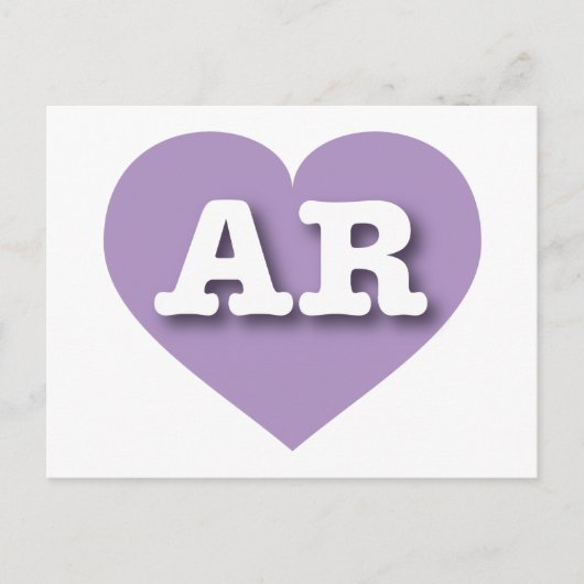 Arkansas Lavender Heart - I Liebe AR Postkarte (Vorderseite)