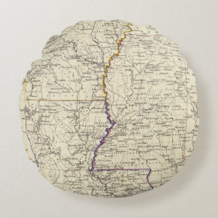 Arkansas, Louisiana und Mississippi Rundes Kissen
